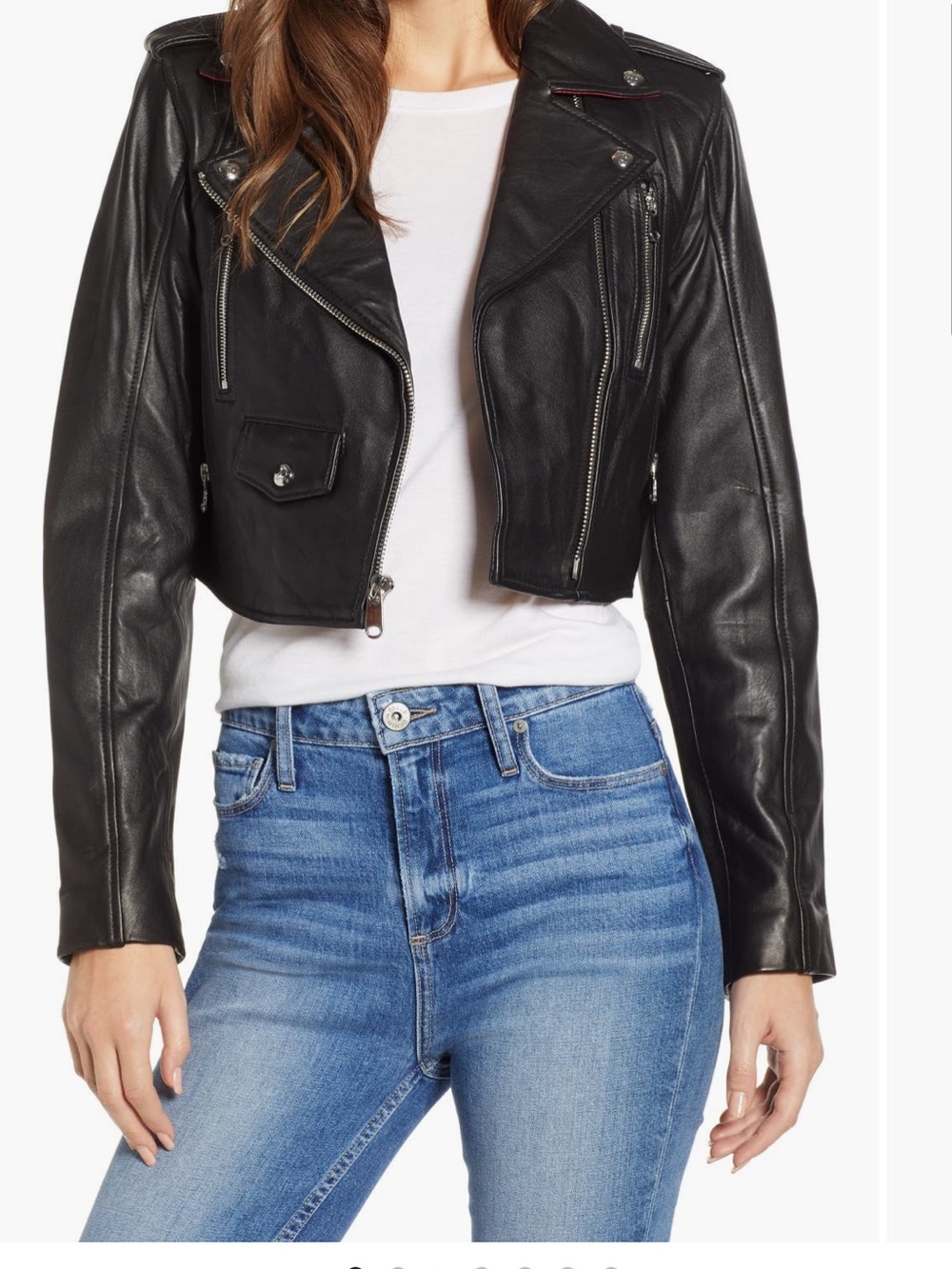 Women’s Sam Edelman Lambskin Moto Jacket Size: M NWTS